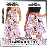 RTS - Garden Besties Tank Dress/Skort with Side Pockets