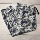 Blue Stripe Floral -  Capri Joggers