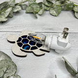 Sea Turtle Handmade LED Night Light with Blue Mosaic Design for Cozy Ambiance