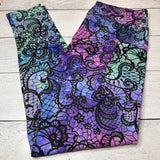 Watercolor Lace - Leggings with Pockets